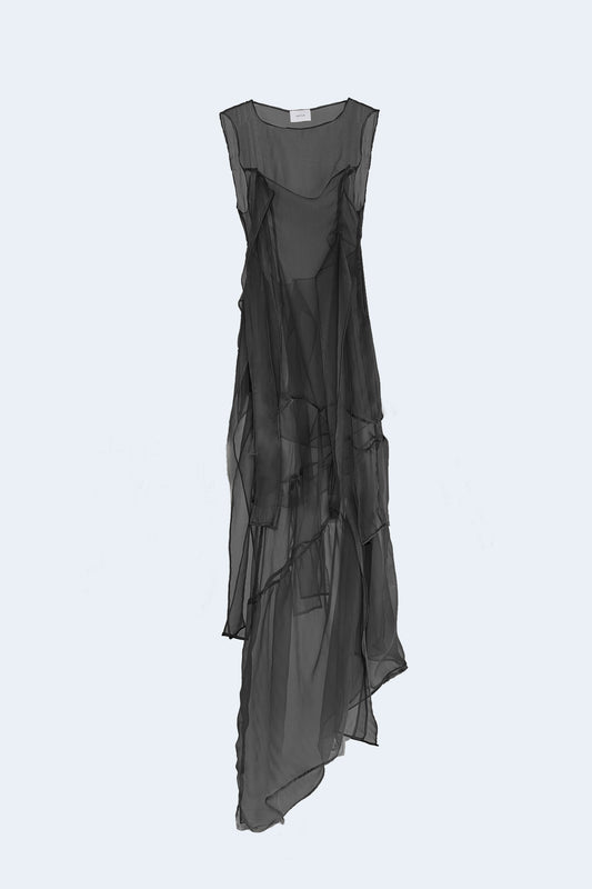 Black Silk Long Dress