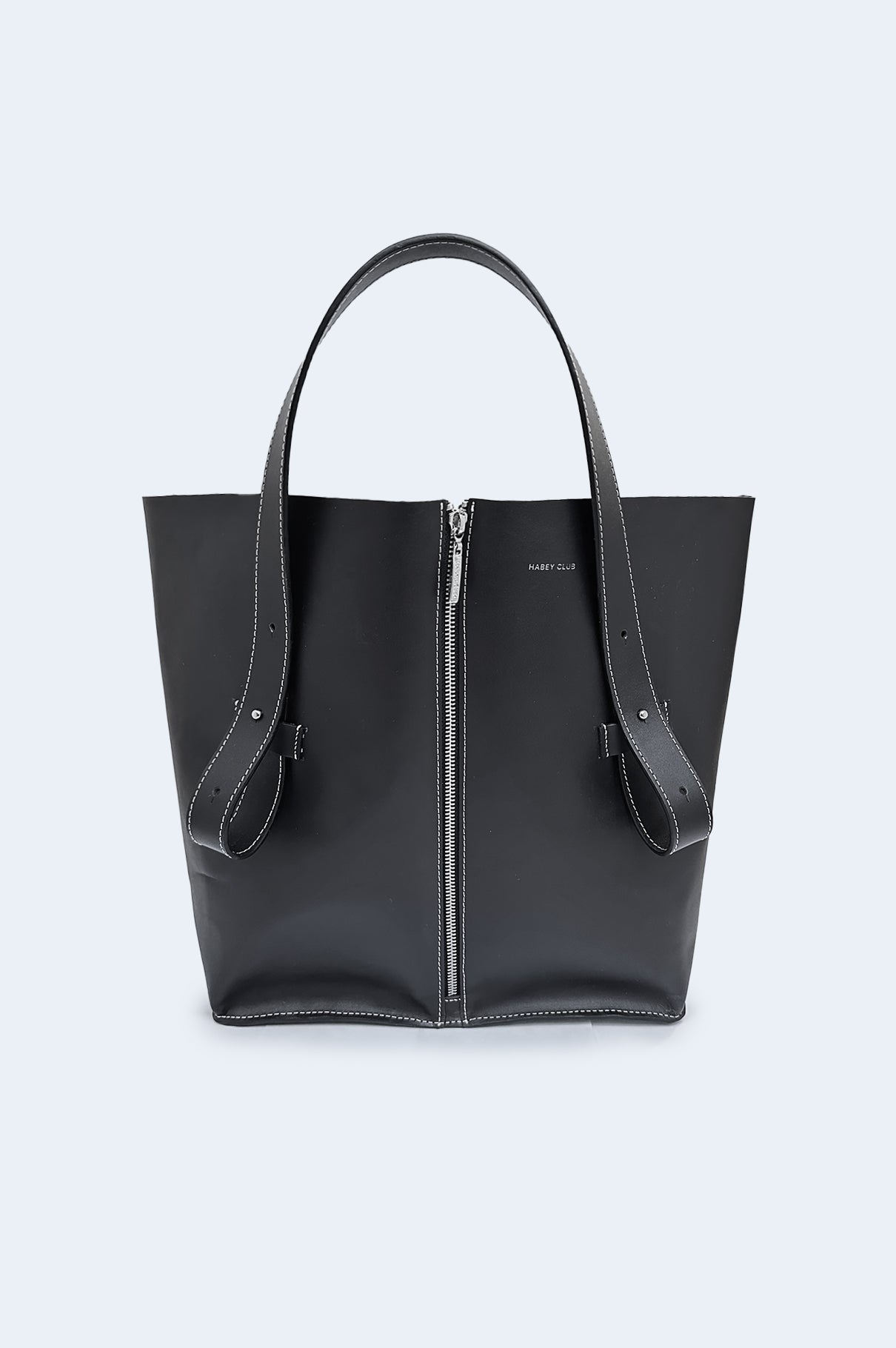 Bolso Negro Piel Half Shopper Bag / PREORDER