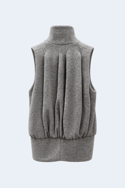 Grey woollen volume waistcoat