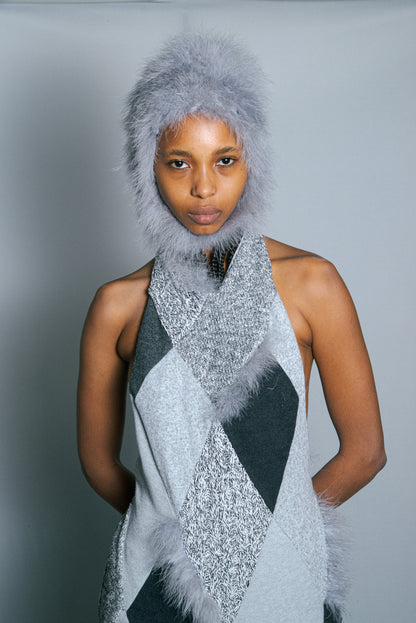 Grey Long Knit Dress