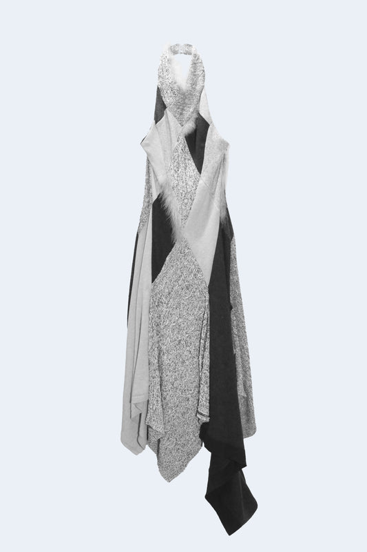 Grey Long Knit Dress
