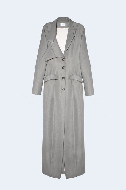 Grey Suit Straight Coat