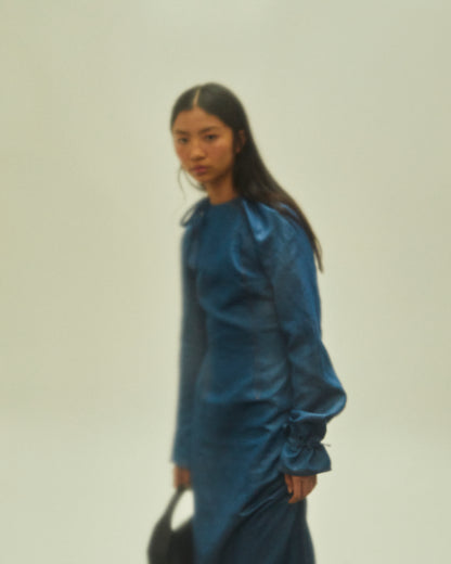 Denim Long Asymmetrical dress