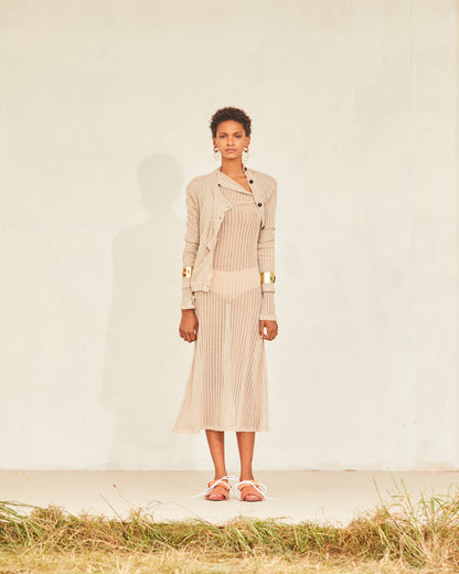 Beige Light Knit Dress