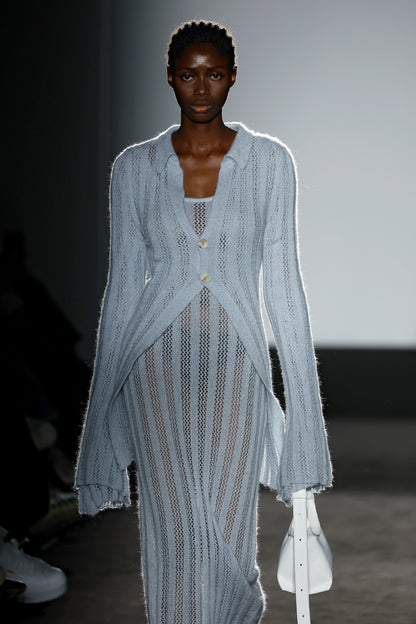 Soft Blue Knit Mohair Jumper