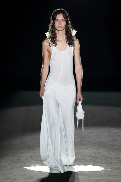 Vestido punto blanco ligero