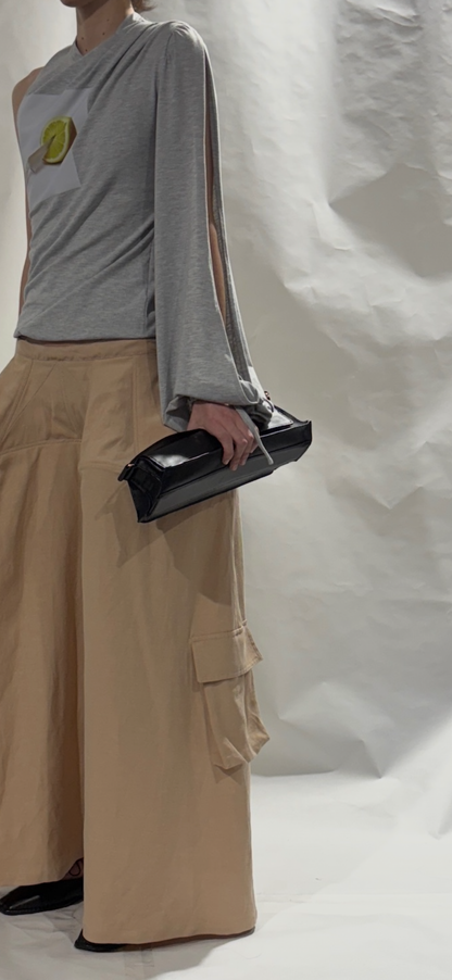 Black Elongate Crash Bag