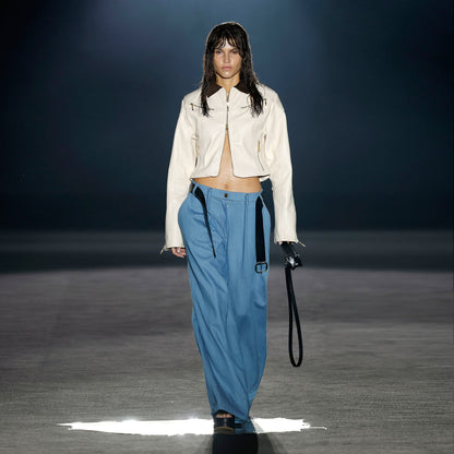 Soft Blue Denim Long Pants