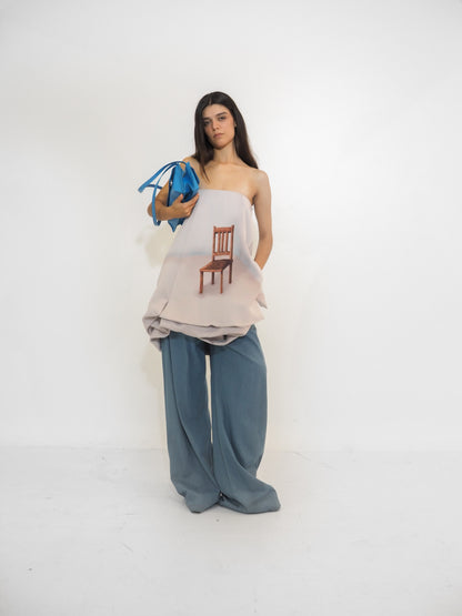 Grey Volume Chair Dress