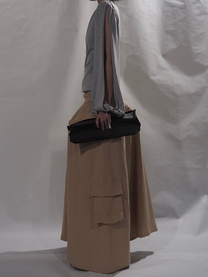 Black Elongate Crash Bag