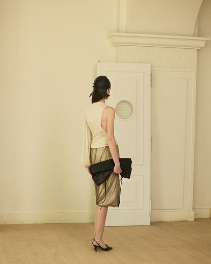 BASTA beige asymmetrical blouse