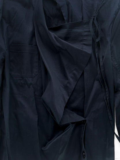 Navy Blue Asymmetrical Blouse