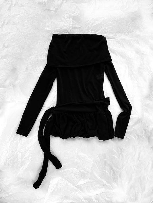 Minivestido Semitransparente Negro