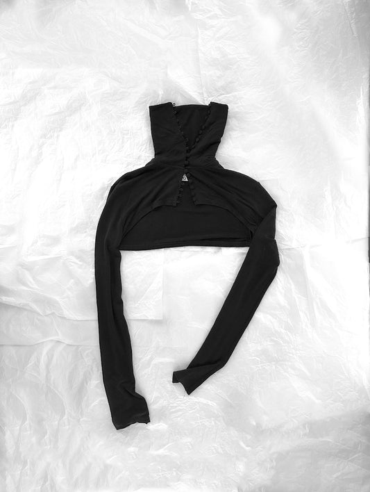 Black Knit Short Jacket