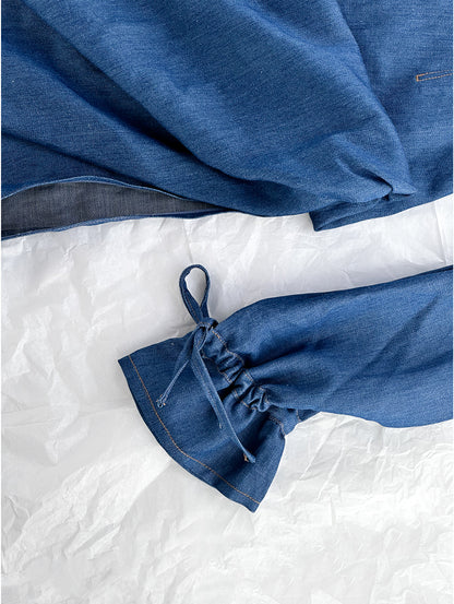 Denim Long Asymmetrical dress