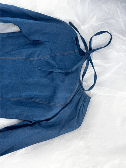Denim Long Asymmetrical dress