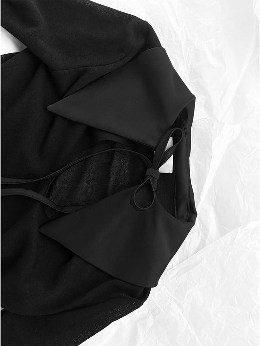 Black Knit Blouse