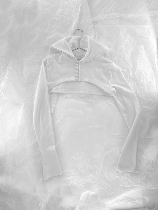 White Knit Short Jacket