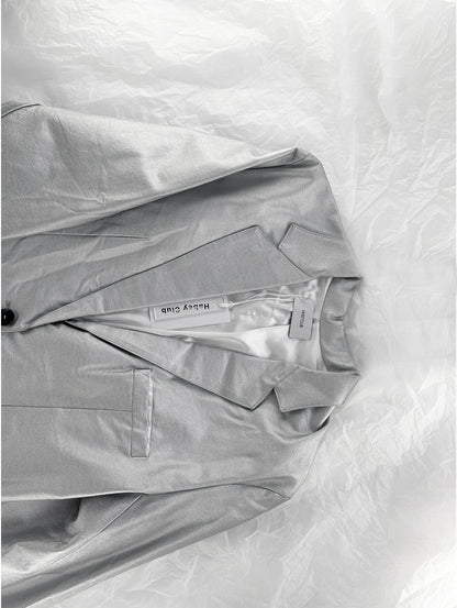 Silver Oversized Blazer