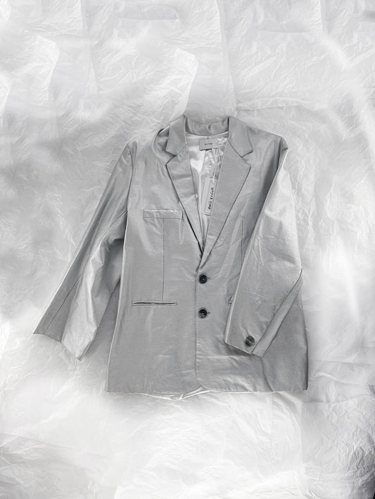 Silver Oversized Blazer