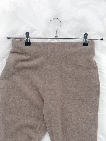Beige Light Knit Long Pants