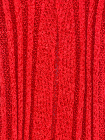 Red Knit Mohair Jumper