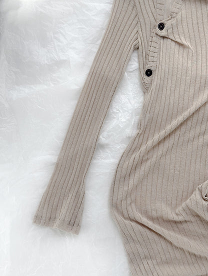 Beige Light Knit Dress
