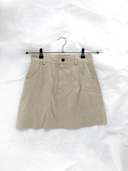 Beige Soft Miniskirt
