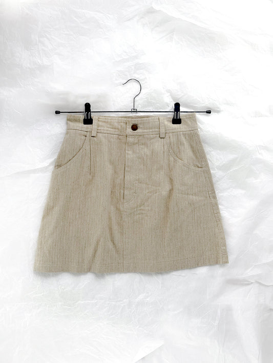 Beige Soft Miniskirt