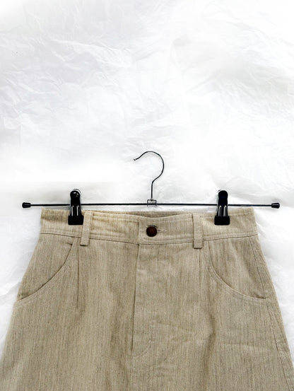 Beige Soft Miniskirt