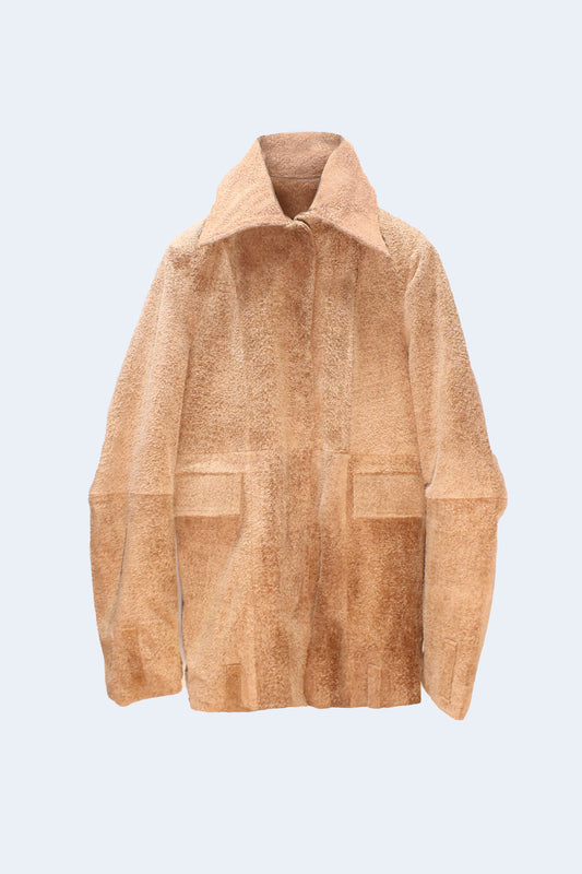 Beige Suade Leather jacket