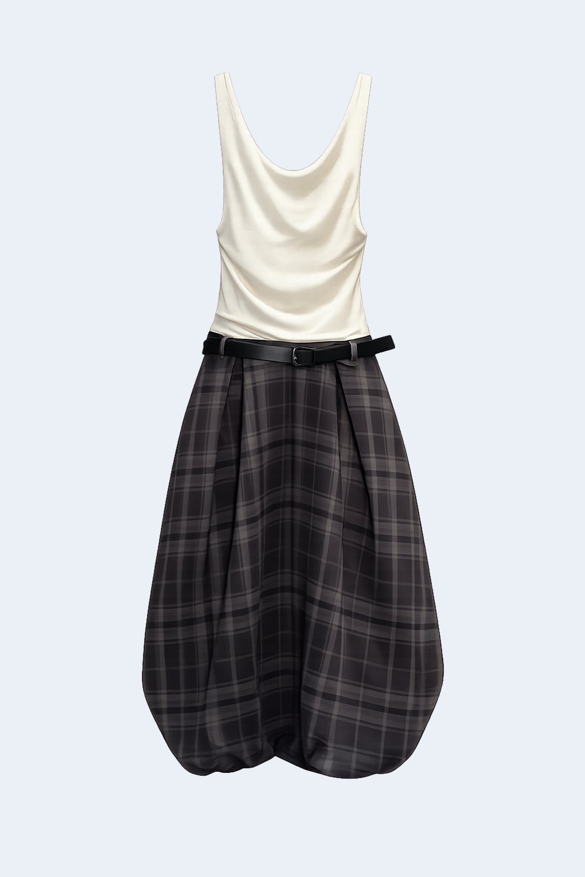 Two-tone Long Volume dress