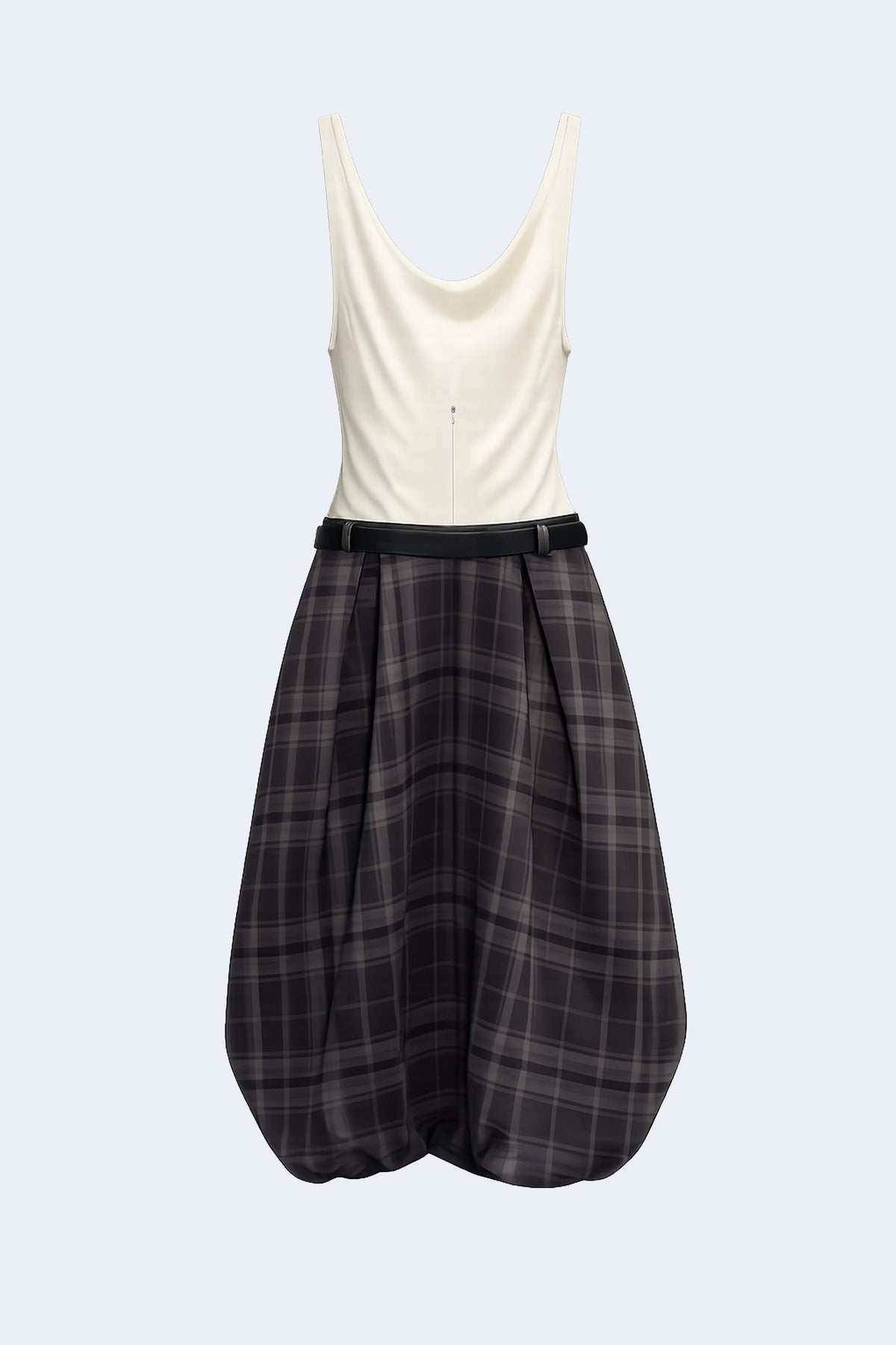 Two-tone Long Volume dress