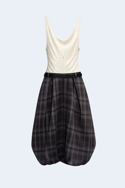 Two-tone Long Volume dress