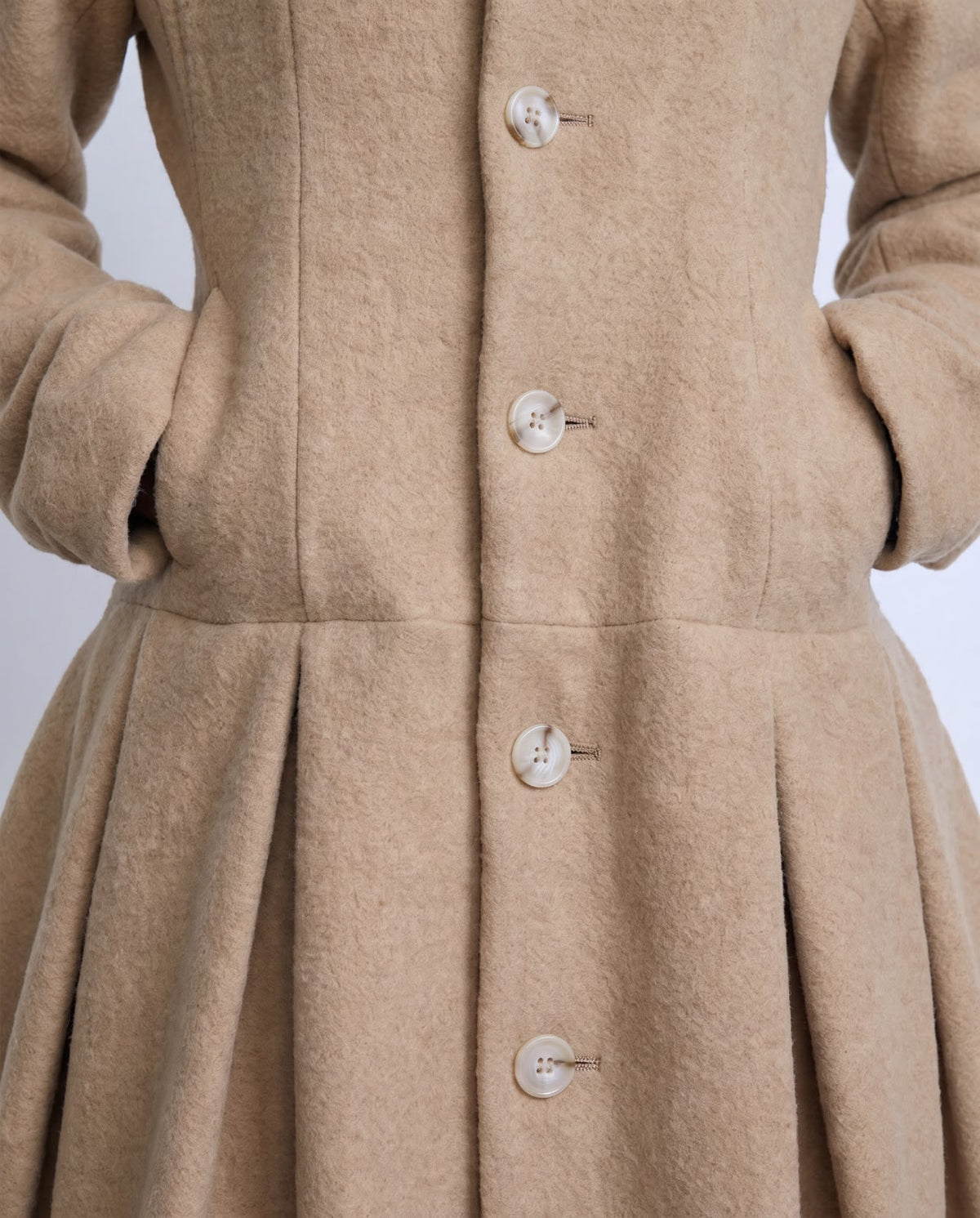 Beige Long Volume Coat