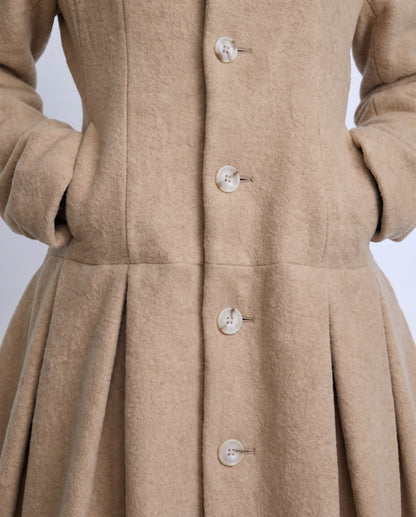 Beige Long Volume Coat