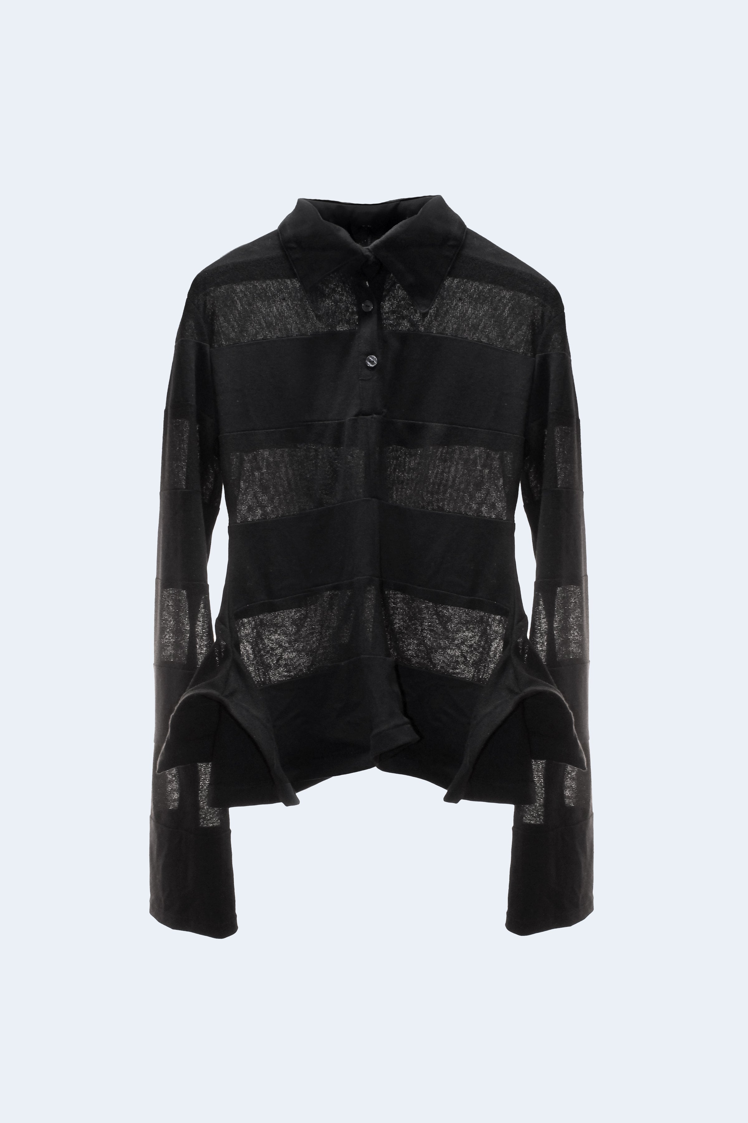 Black Knit Polo Jumper