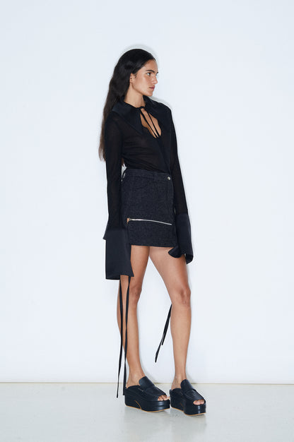 Black Knit Blouse