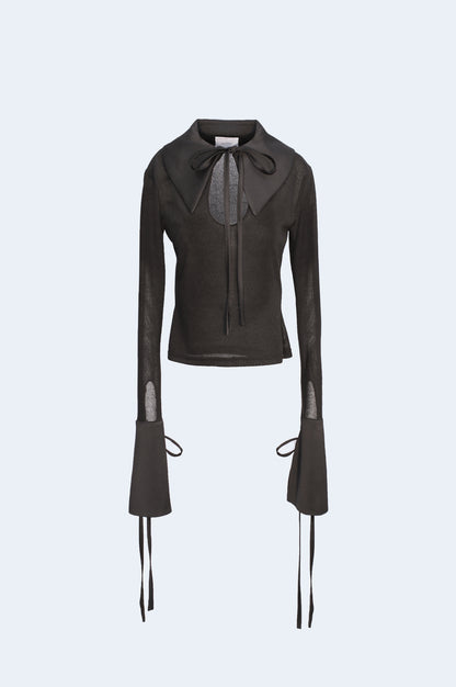 Black Knit Blouse