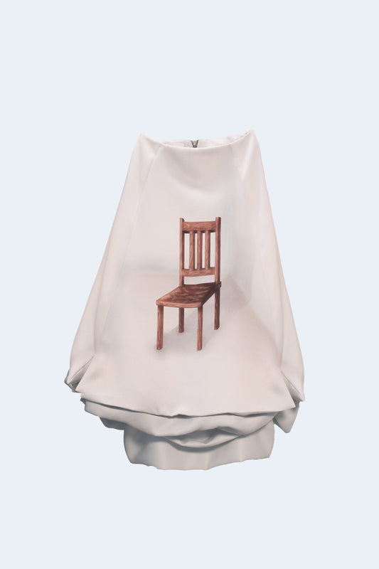 Grey Volume Chair Dress