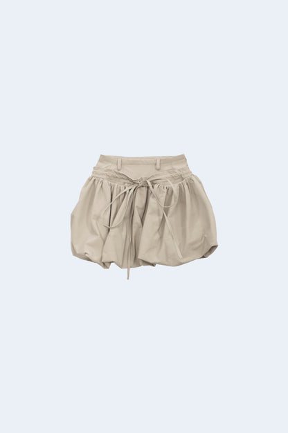 Volume Gabardine Miniskirt