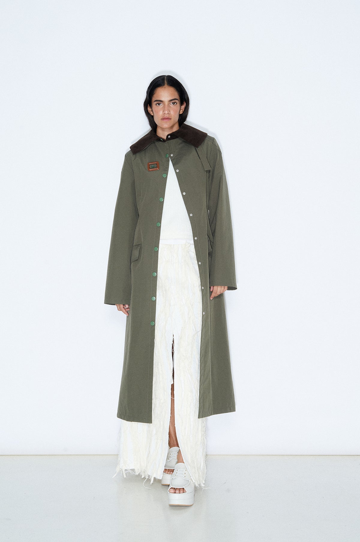 Green 'New Classic' Gabardine