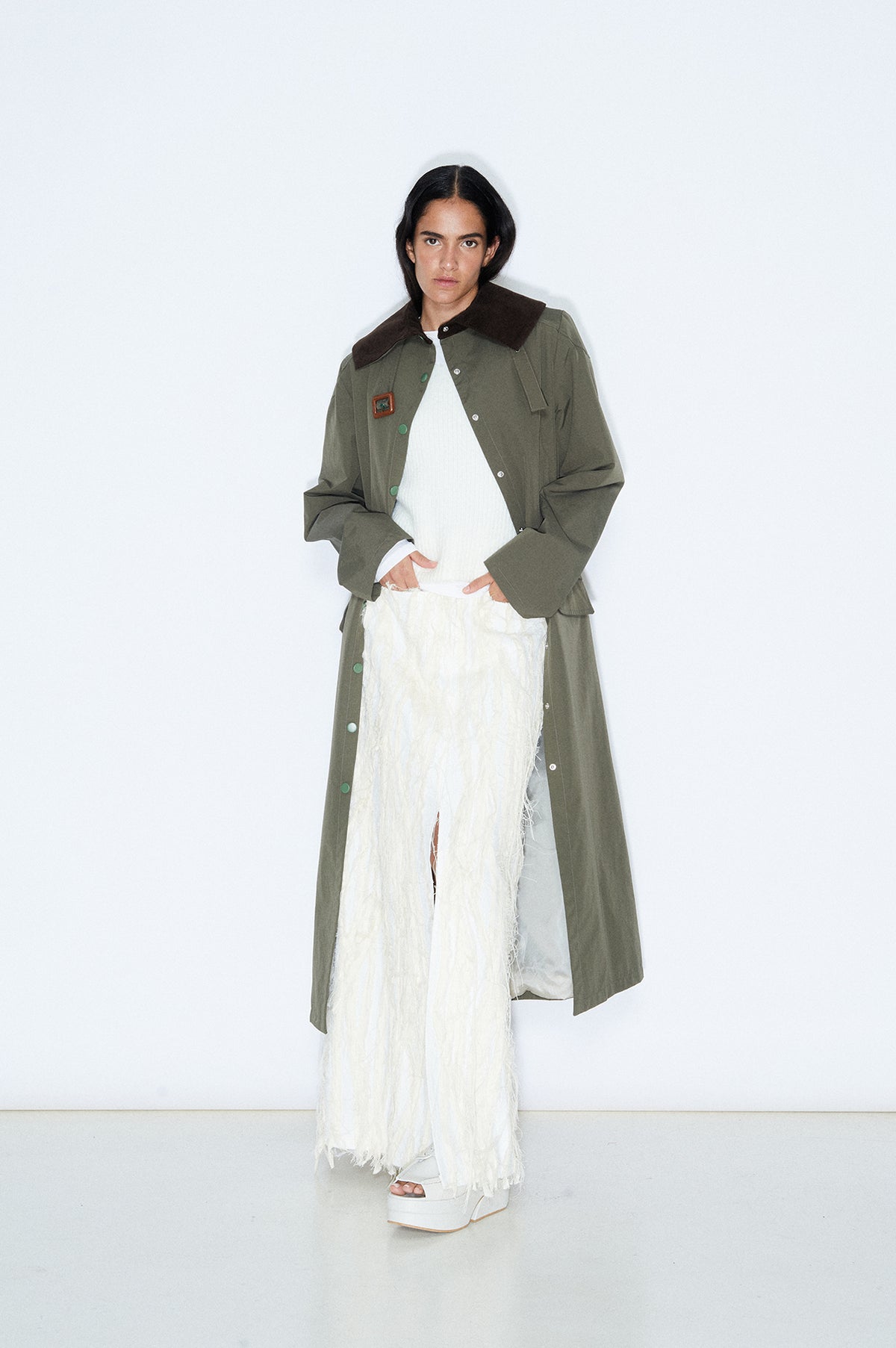 Green 'New Classic' Gabardine
