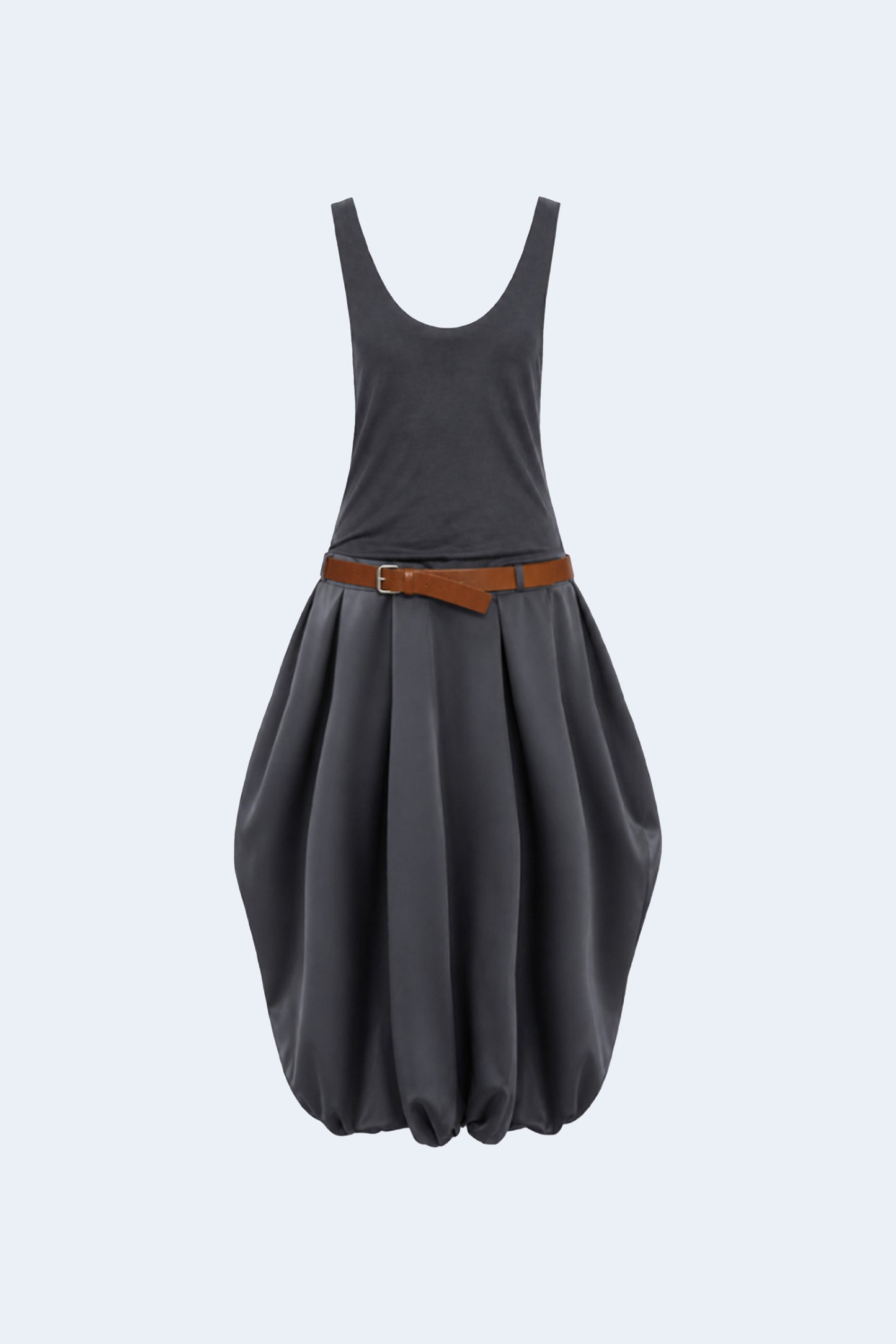 Dark Grey Long Volume dress