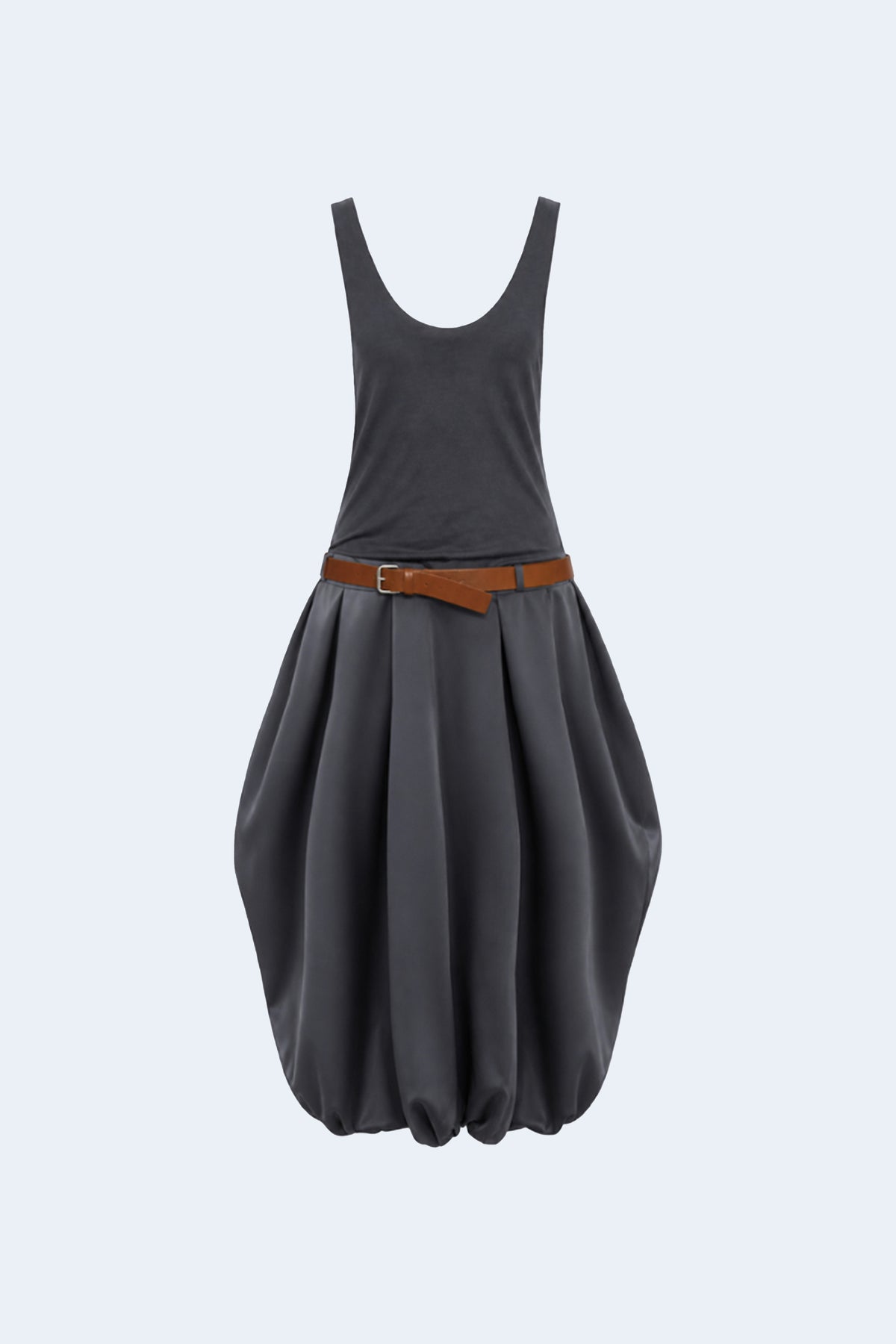 Dark Grey Long Volume dress
