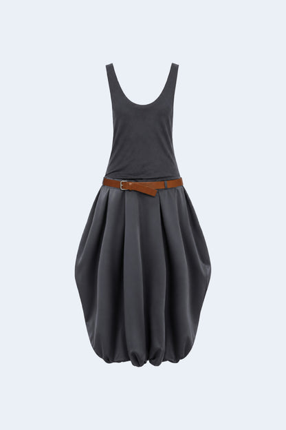 Dark Grey Long Volume dress