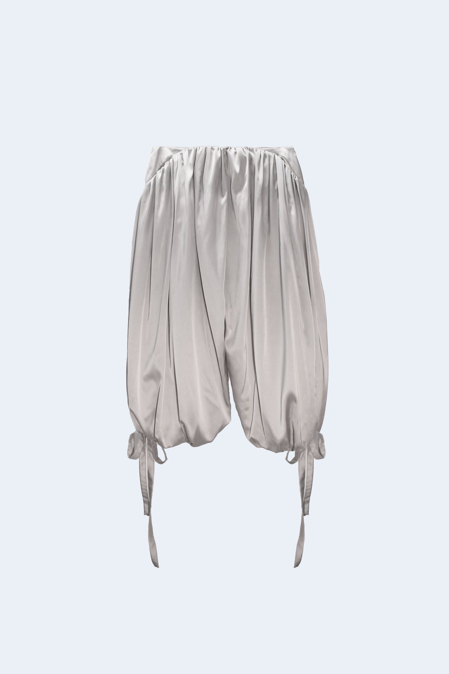 Light Grey Volume Bermuda Pants