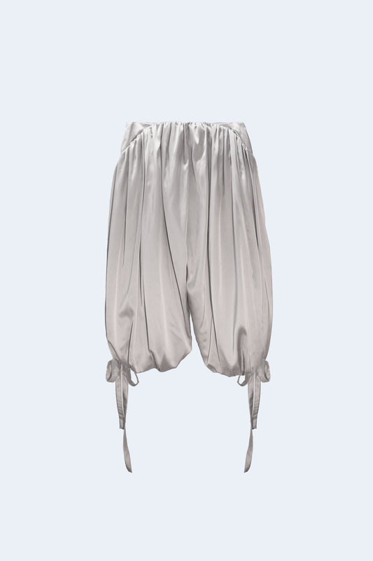Light Grey Volume Bermuda Pants