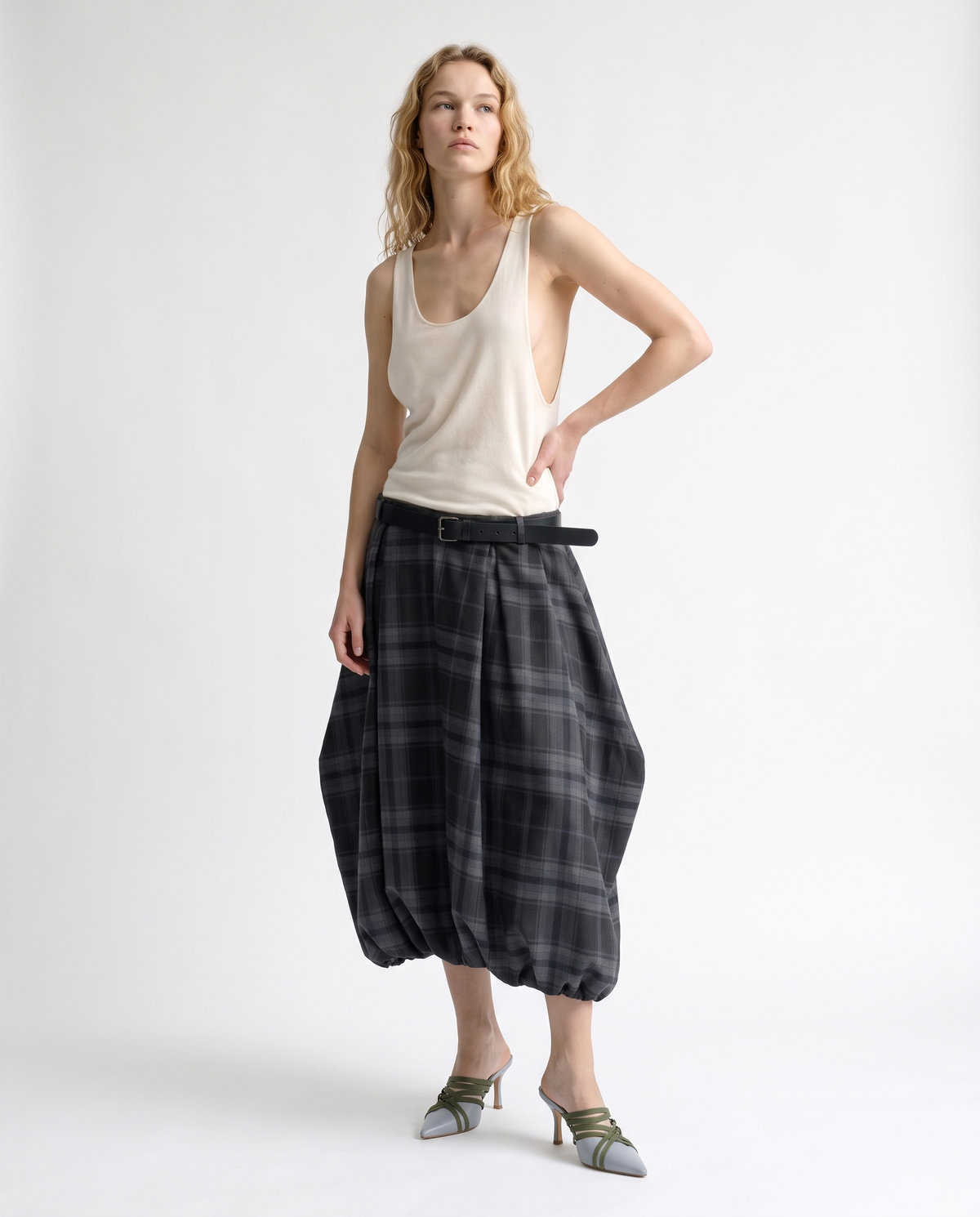 Two-tone Long Volume dress