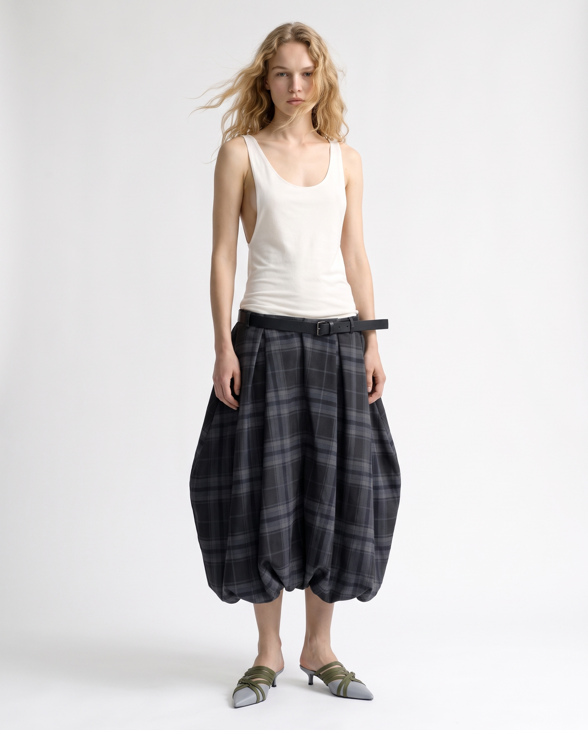 Two-tone Long Volume dress